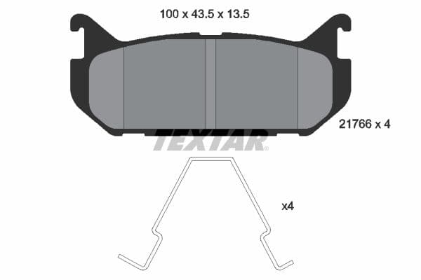 set placute frana,frana disc TEXTAR 2176603