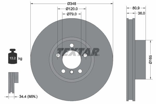 Disc frana TEXTAR PRO+ 92269505