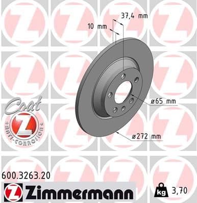 Disc frana ZIMMERMANN COAT Z 600.3263.20