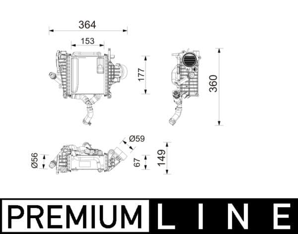 Intercooler, compresor MAHLE BEHR *** PREMIUM LINE *** CI 750 000P
