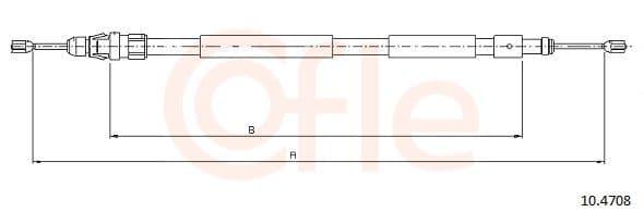 Cablu, frana de parcare COFLE 10.4708