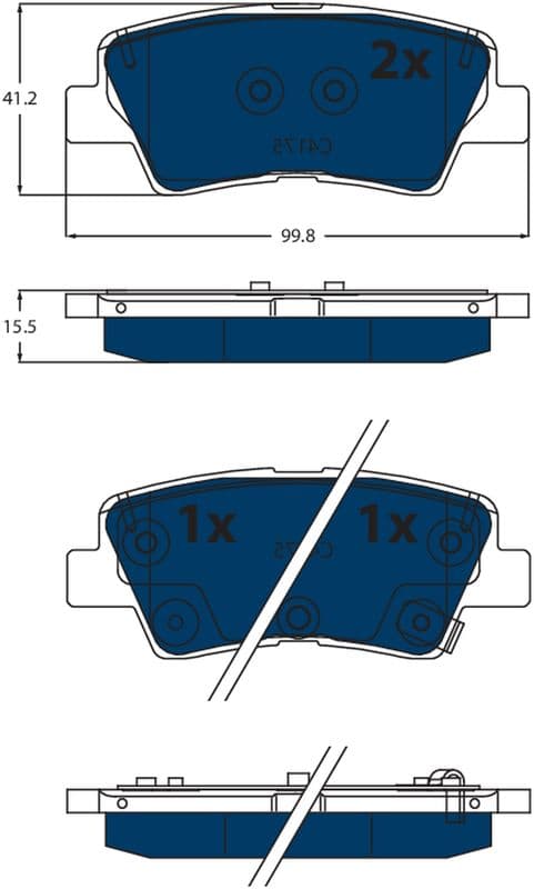 set placute frana,frana disc TRW ELECTRIC BLUE GDB2531BTE