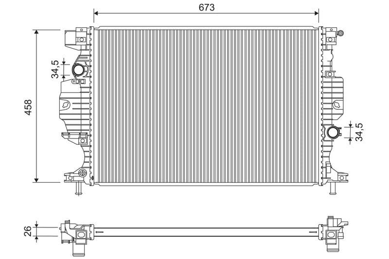 Radiator, racire motor VALEO 701295