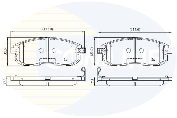 set placute frana,frana disc COMLINE CBP32202