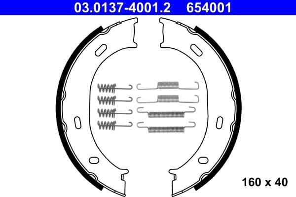 Set saboti frana, frana de mana ATE 03.0137-4001.2