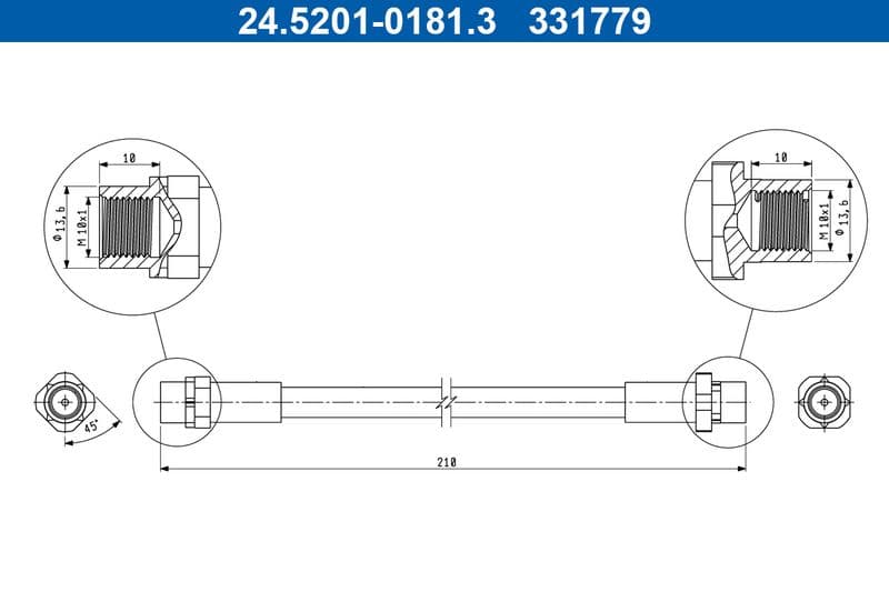 Furtun frana ATE 24.5201-0181.3