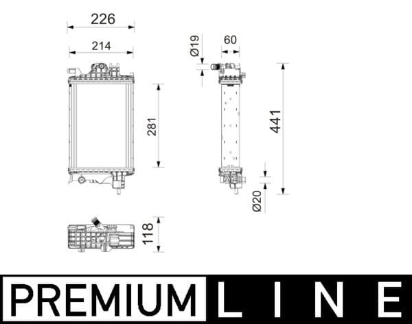 Radiator, racire motor MAHLE CR 2804 000P