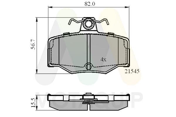 set placute frana,frana disc MOTAQUIP LVXL626