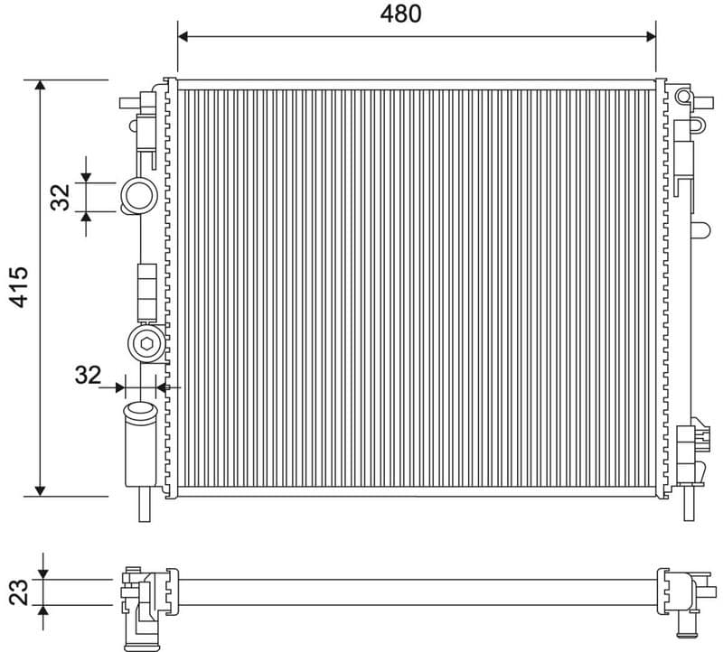 Radiator, racire motor VALEO 732523