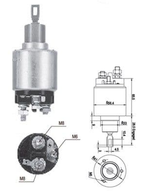 Solenoid, electromotor MAGNETI MARELLI 940113050558