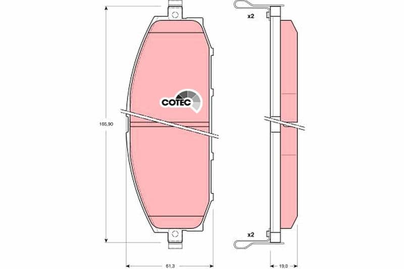 set placute frana,frana disc TRW COTEC GDB3222