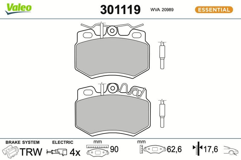 set placute frana,frana disc VALEO FIRST 301119
