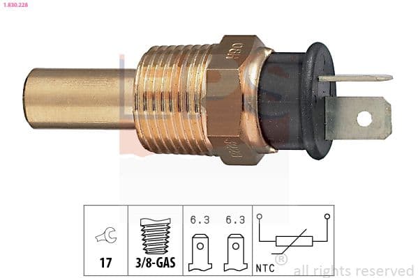 senzor,temperatura lichid de racire EPS Made in Italy - OE Equivalent 1.830.228