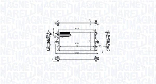 Radiator, racire motor MAGNETI MARELLI 350213216700