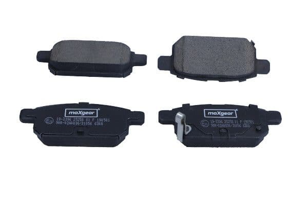 set placute frana,frana disc MAXGEAR 19-3396