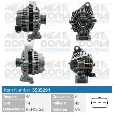 Generator / Alternator MEAT & DORIA 5535291