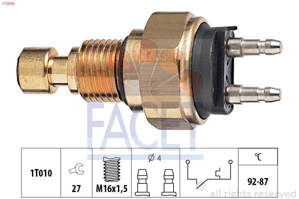Comutator temperatura, ventilator radiator FACET 7.5036