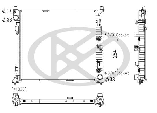 Radiator, racire motor KOYORAD PL413055
