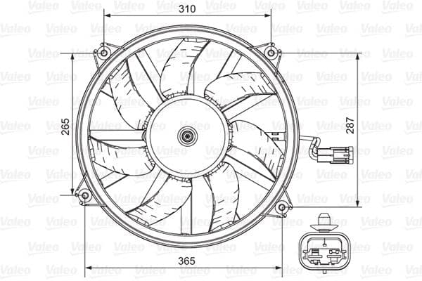 Ventilator, radiator VALEO 696850