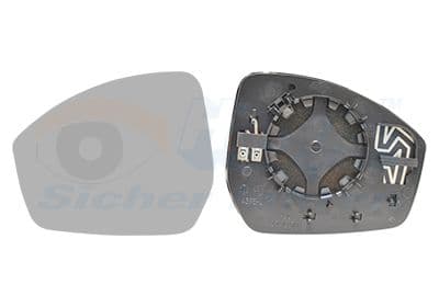 Sticla oglinda, oglinda retrovizoare exterioara VAN WEZEL * HAGUS * 0261837