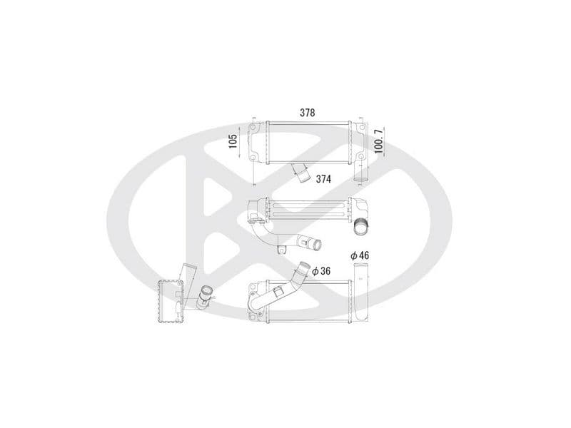 Intercooler, compresor KOYORAD IA010163