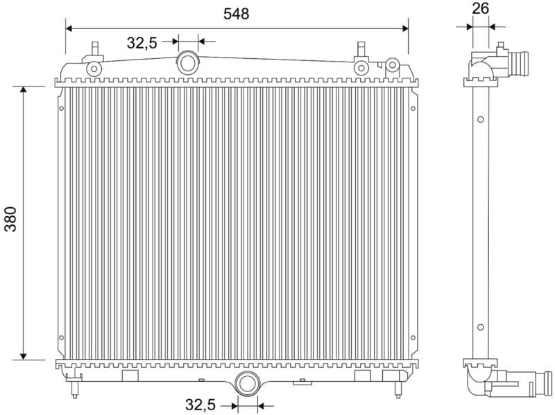 Radiator, racire motor VALEO 701115