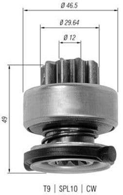 Pinion electromotor MAGNETI MARELLI 940113020334