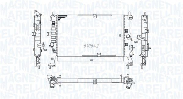 Radiator, racire motor MAGNETI MARELLI 350213972000