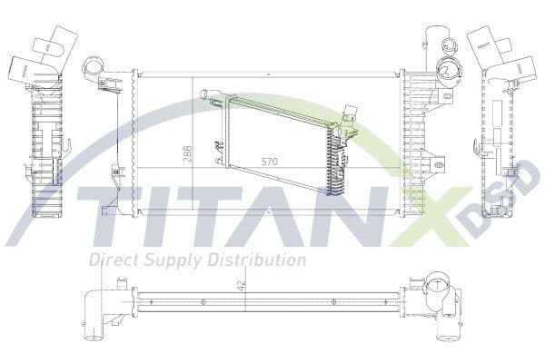 Radiator, racire motor TITANX RX119006