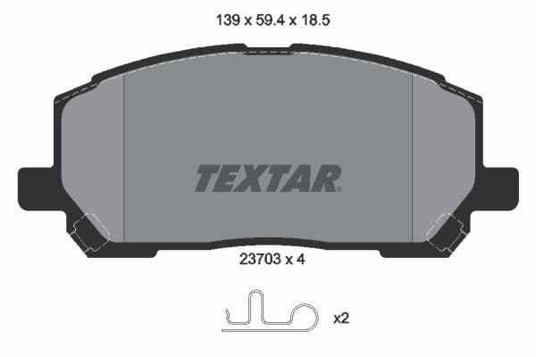 set placute frana,frana disc TEXTAR 2370301