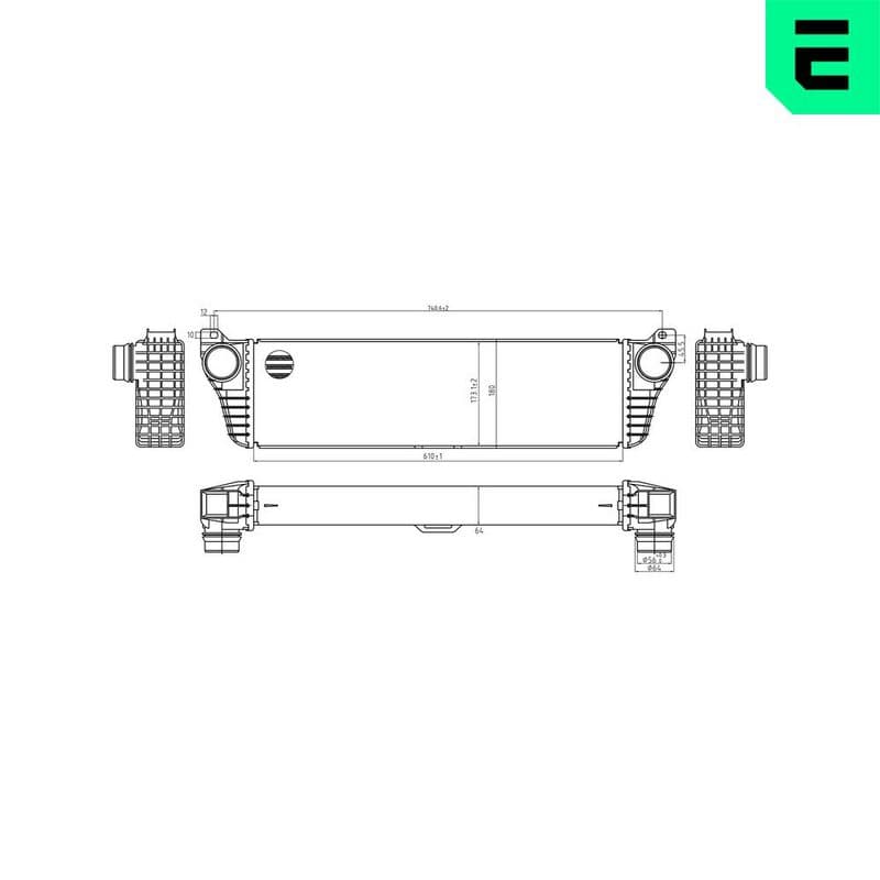 Intercooler, compresor ERA 672051