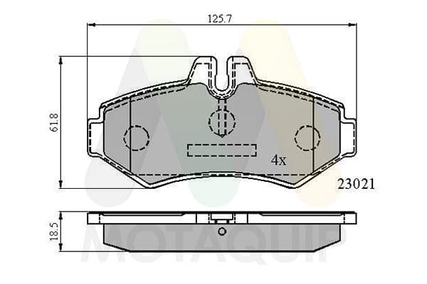 set placute frana,frana disc MOTAQUIP LVXL521