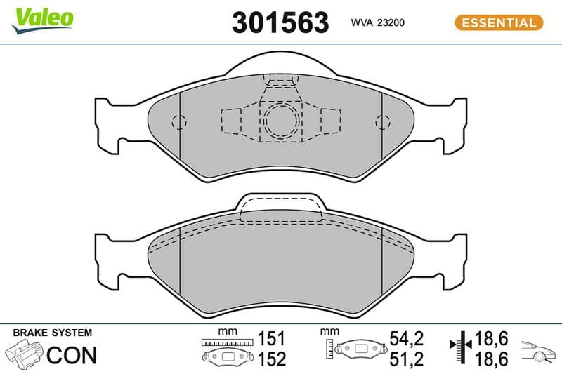 set placute frana,frana disc VALEO FIRST 301563