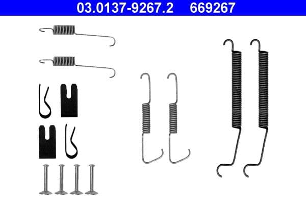 Set accesorii, sabot de frana ATE 03.0137-9267.2