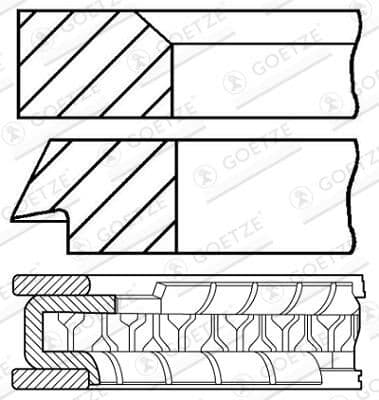 Set segmenti piston GOETZE ENGINE 08-445705-00