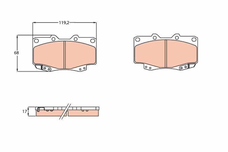 set placute frana,frana disc TRW COTEC GDB3428
