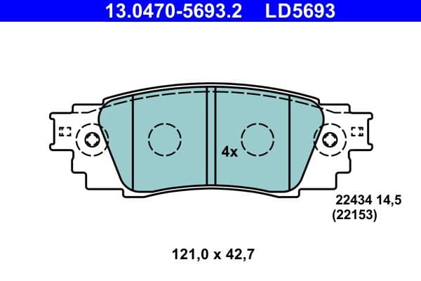 set placute frana,frana disc ATE Ceramic 13.0470-5693.2