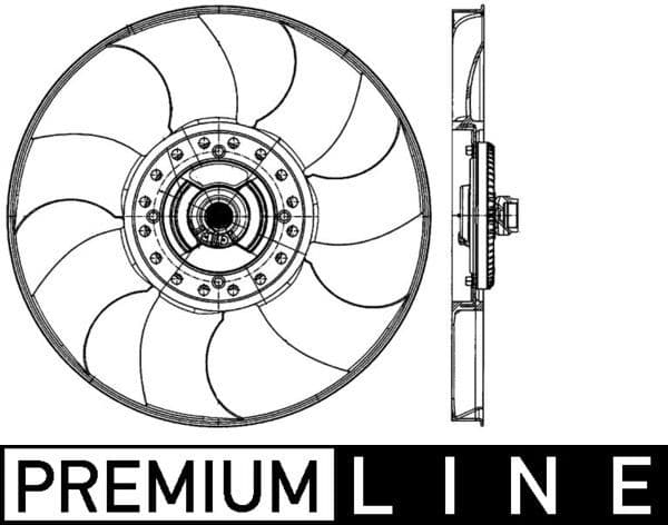 Ventilator, radiator MAHLE BEHR *** PREMIUM LINE *** CFF 489 000P