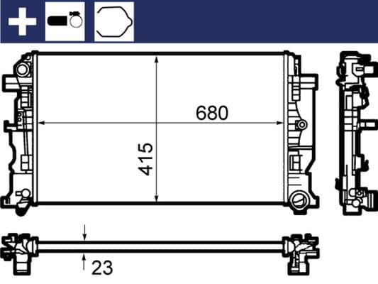Radiator, racire motor MAHLE BEHR CR 1710 000S