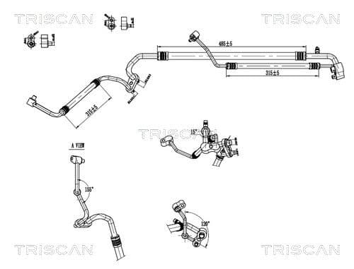 conducta presiune variabila,aer conditionat TRISCAN 9010 24027