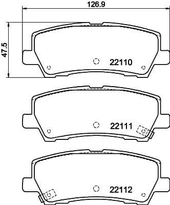 set placute frana,frana disc HELLA-PAGID 8DB 355 044-271