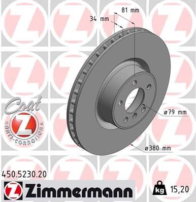 Disc frana ZIMMERMANN COAT Z 450.5230.20