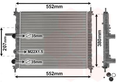 Radiator, racire motor VAN WEZEL 17002182