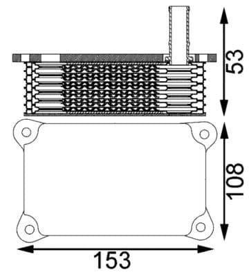 Radiator ulei, ulei motor MAHLE BEHR CLC 201 000S