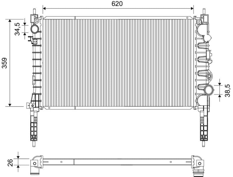 Radiator, racire motor VALEO 701769