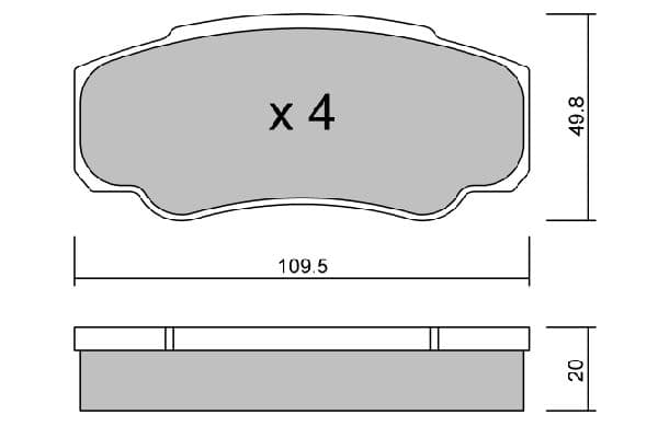 set placute frana,frana disc AISIN Premium ADVICS by BPPE-2004
