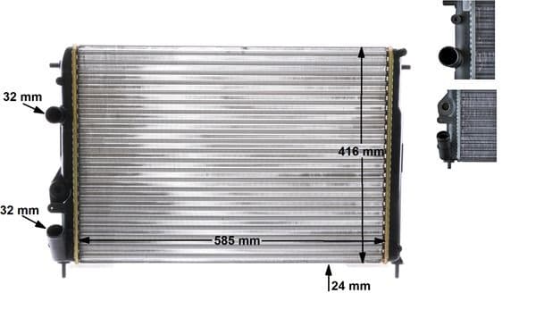 Radiator, racire motor MAHLE BEHR CR 493 000S