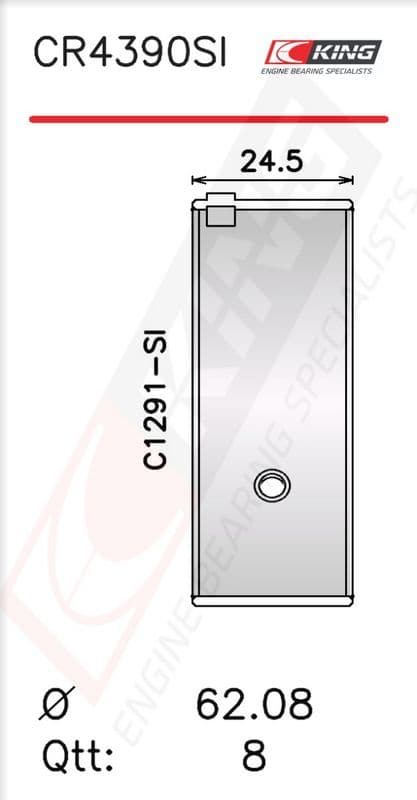 Cuzinet bielă KING CR4390SI0.25