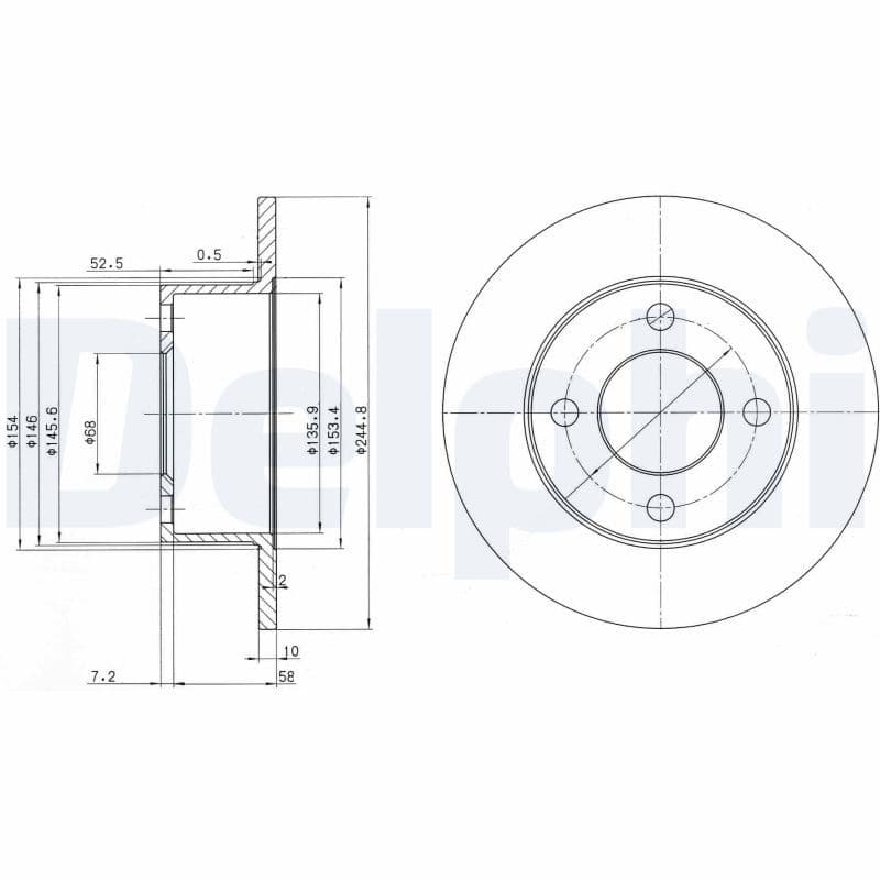 Disc frana DELPHI BG2747