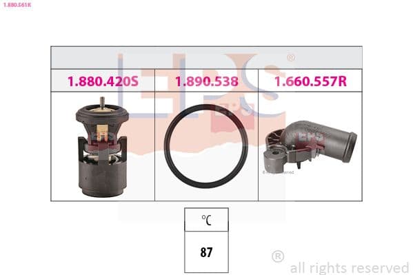 termostat,lichid racire EPS Made in Italy - OE Equivalent 1.880.561K